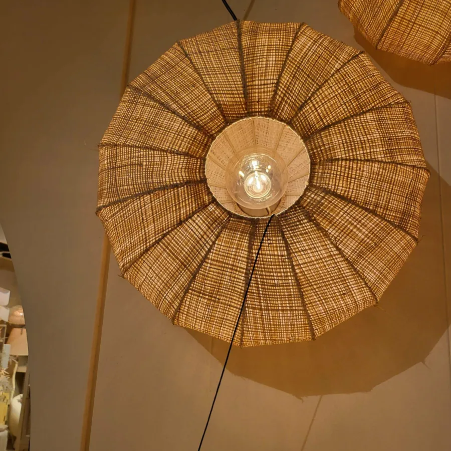 Light en Living Kap Ø50x21 cm RAFIKA raffia naturel New