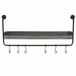 Light en Living Kapstok 6 haaks 79x16x32 cm GIBARA zink Online
