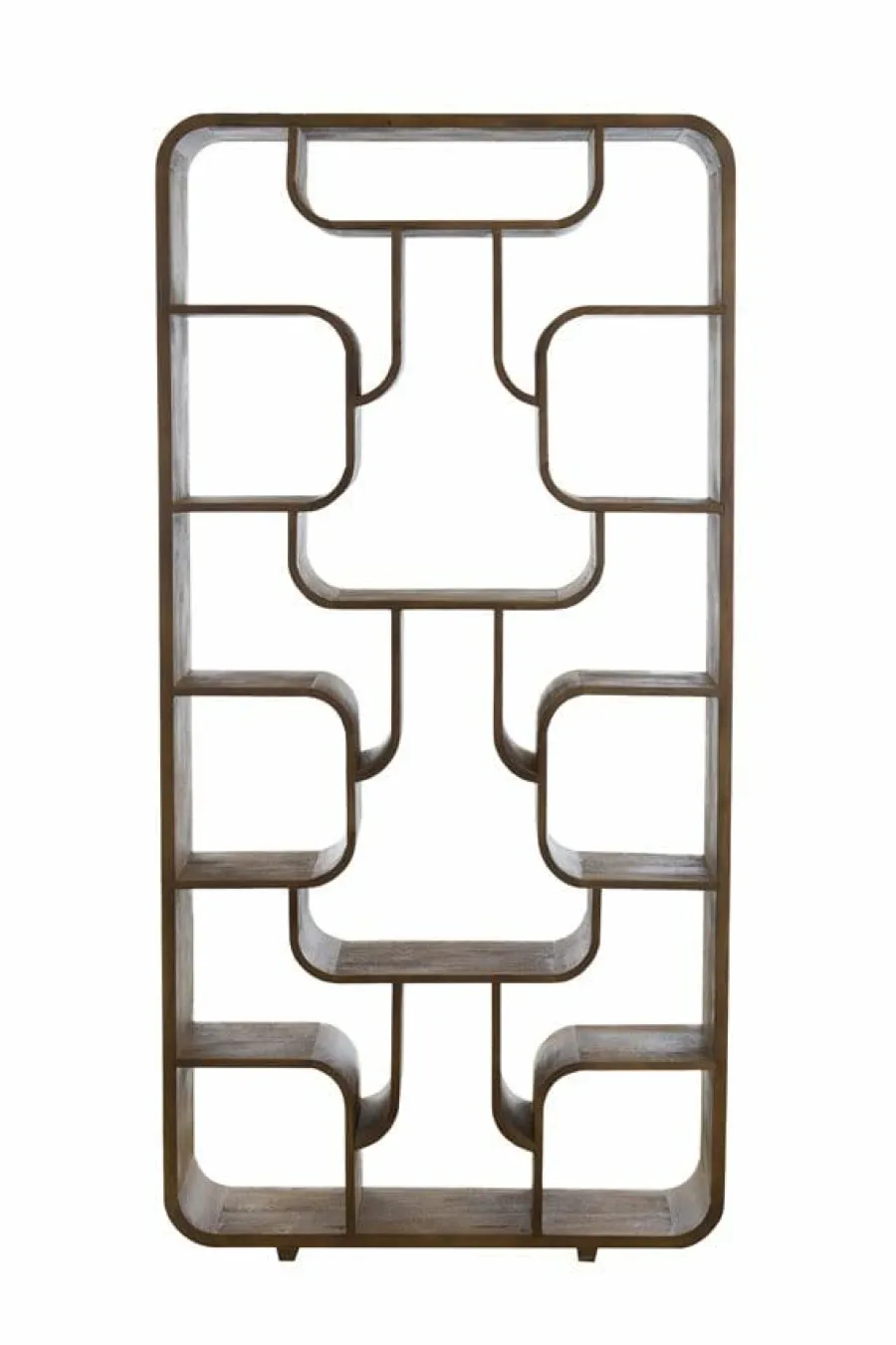 Light en Living Kast open 100x30x200 cm LABARE grijs-donker bruin Hot