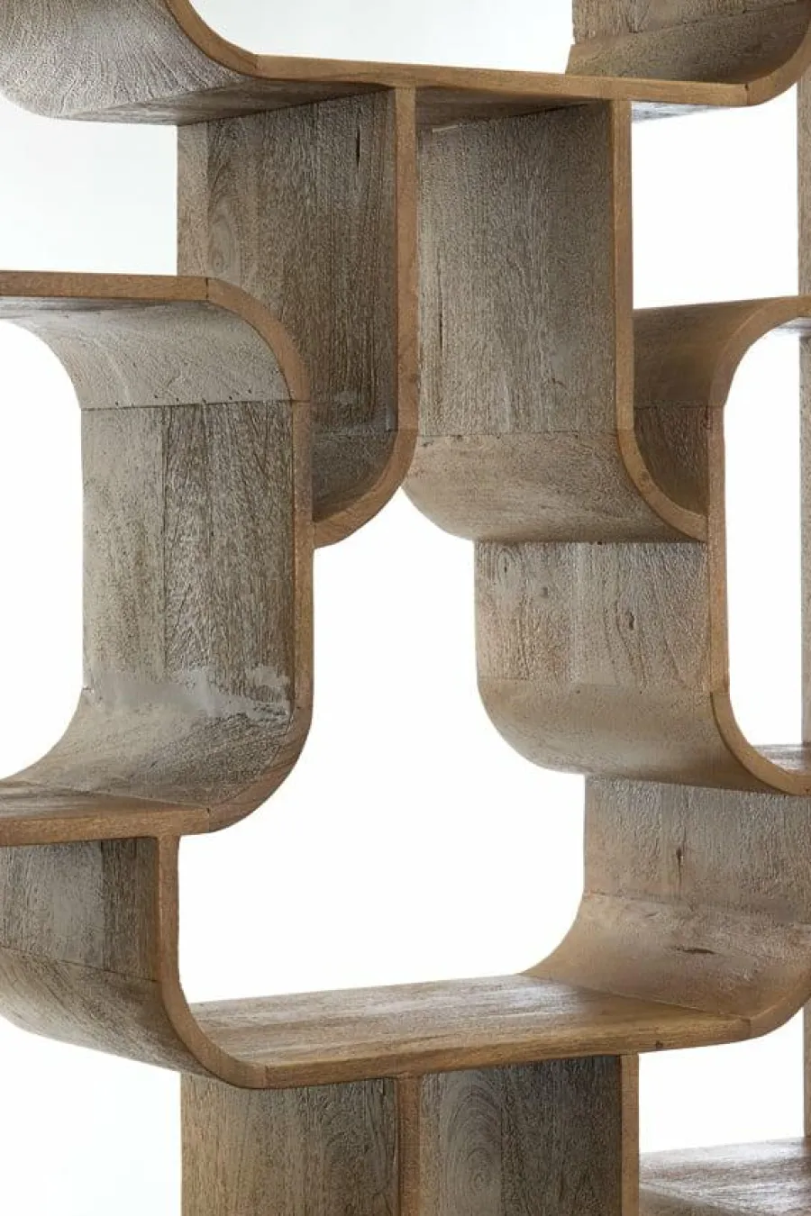 Light en Living Kast open 100x30x200 cm LABARE grijs-donker bruin Hot