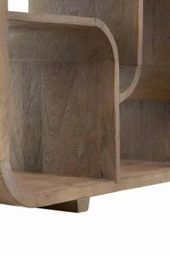 Light en Living Kast open 100x30x200 cm LABARE grijs-donker bruin Hot