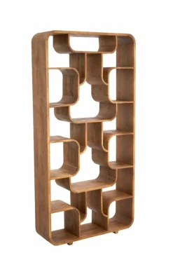 Light en Living Kast open 100x30x200 cm LABARE licht bruin New