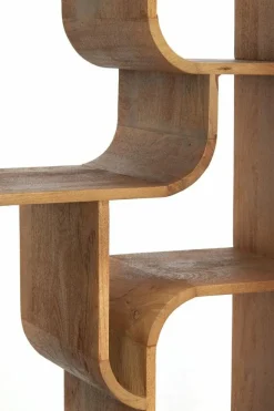 Light en Living Kast open 100x30x200 cm LABARE licht bruin New