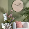 Light en Living Klok Ø74 cm LICOLA mat zand+licht bruin gespikkeld Online
