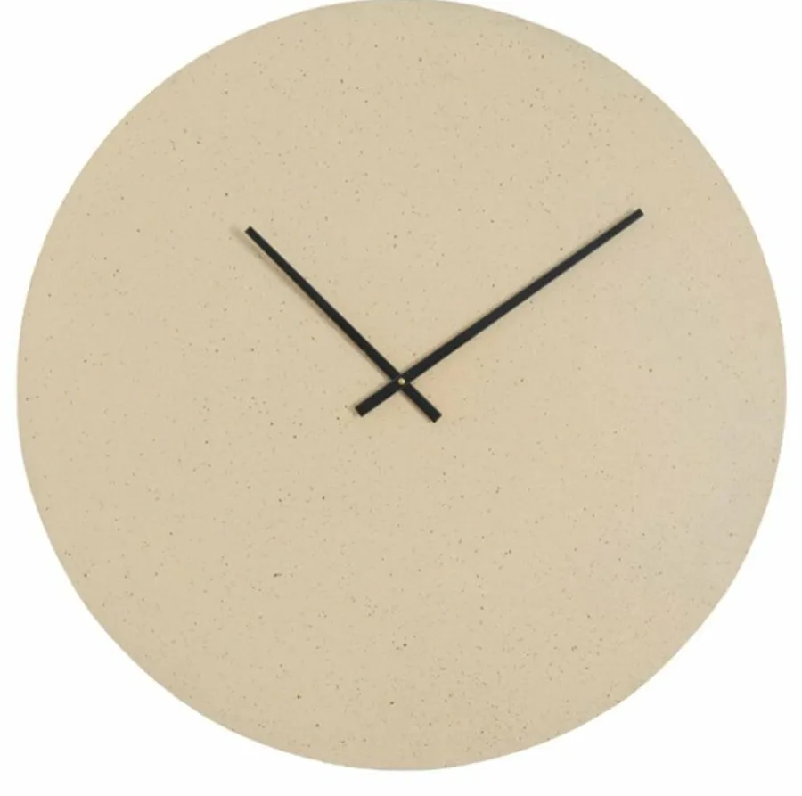 Light en Living Klok Ø74 cm LICOLA mat zand+licht bruin gespikkeld Online