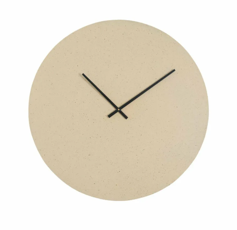 Light en Living Klok Ø74 cm LICOLA mat zand+licht bruin gespikkeld Online