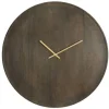 Light en Living Klok Ø56 cm VETI mango hout donker bruin+goud Online