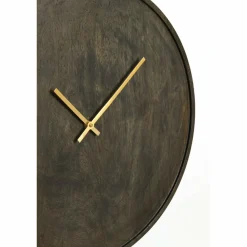 Light en Living Klok Ø56 cm VETI mango hout donker bruin+goud Online
