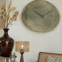 Light en Living Klok CERVINO antiek brons - Ø 58 cm New