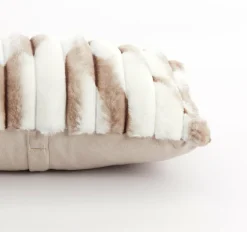 Light en Living Kussen 60x30 cm MABLY velvet crème-bruin Clearance