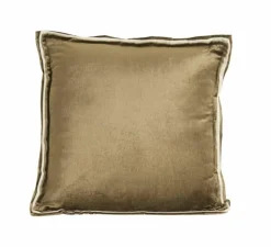 Light en Living Kussen 45x45 cm BAXLEY velvet groen+linnen naturel New