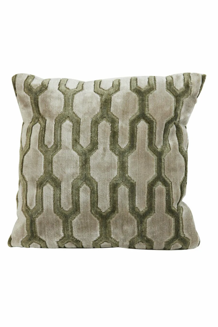 Light en Living Kussen 45x45 cm JEMBANA zand+olijf groen Outlet