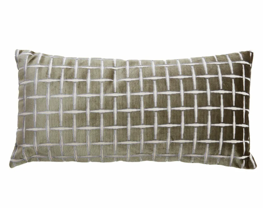 Light en Living Kussen 60x30 cm ROMAIN groen-wit Sale