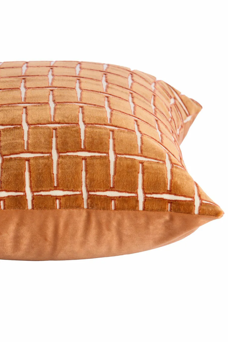 Light en Living Kussen 45x45 cm ROMAIN oranje-wit Hot