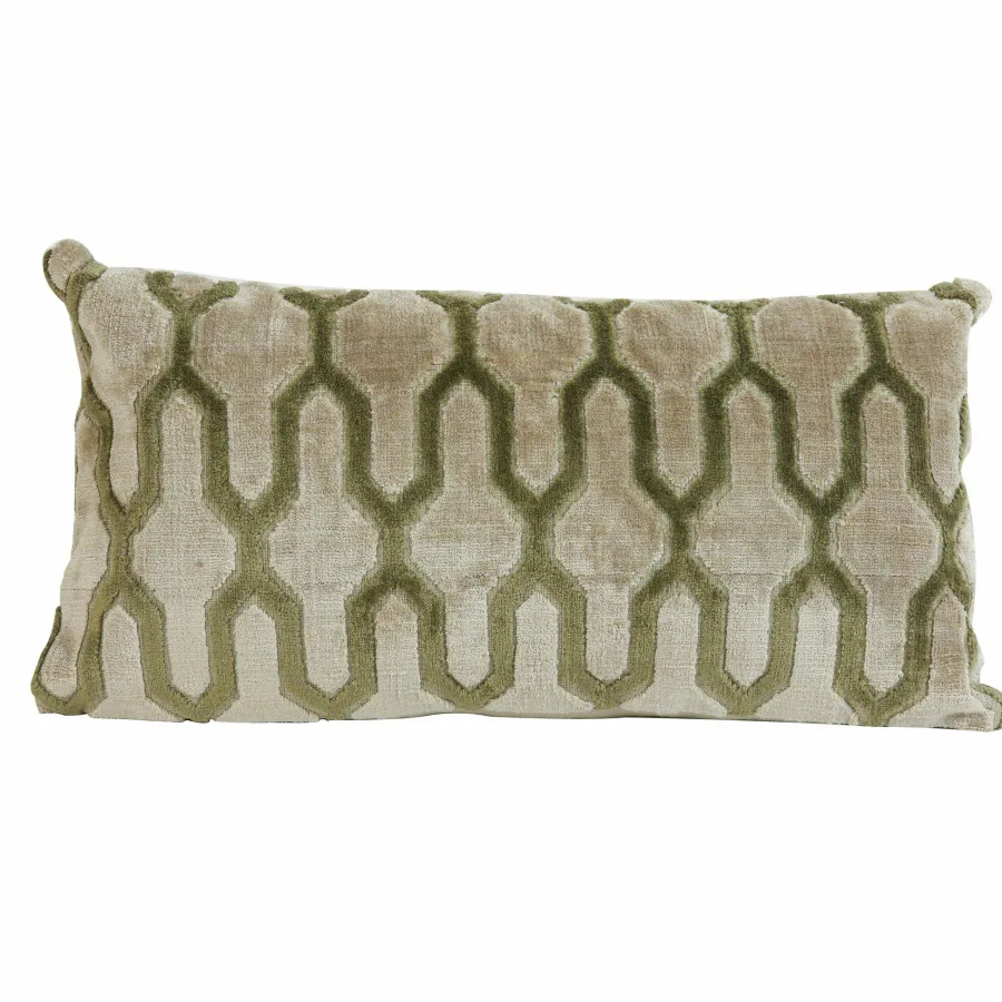 Light en Living Kussen 60x30 cm JEMBANA zand+olijf groen Online