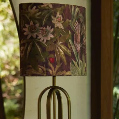 Light en Living Lampenkap ovaal recht smal 38-17,5-28 cm PASSION paars New
