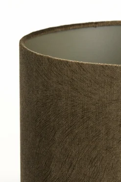 Light en Living Lampenkap cilinder LUBIS bruin - Diverse maten Best