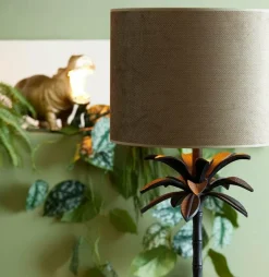Light en Living Lampenkap cilinder VANDY olive 30-30-21 cm Discount