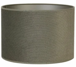 Light en Living Lampenkap cilinder VANDY olive 30-30-21 cm Discount