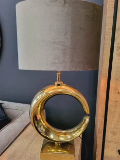 Light en Living Lampenkap ovaal recht smal ZINC taupe - diverse afmetingen New