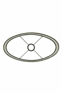 Light en Living Lampenkap ovaal recht smal ZINC taupe - diverse afmetingen New