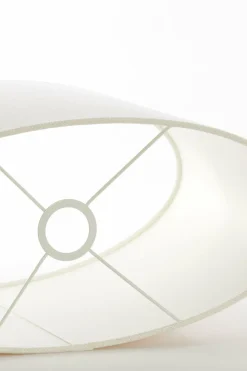 Light en Living Lampenkap ovaal recht smal 45-21-32 cm LIVIGNO eiwit New