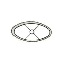 Light en Living Lampenkap ovaal recht smal 38-17,5-28 cm OSIRE groen Clearance