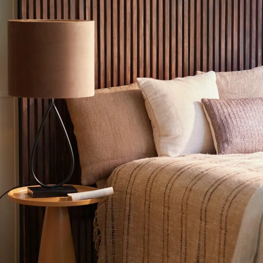 Light en Living Lampenkap cilinder 35-35-30 cm VELOURS chocolade bruin Best