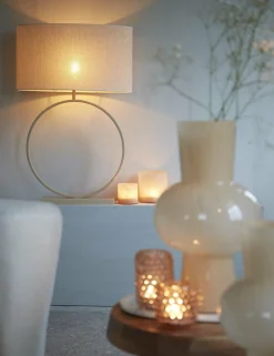 Light en Living Lampenkap ovaal BRESKA parel wit - Diverse maten Hot