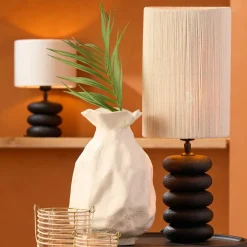 Light en Living Lampenkap cilinder 25-25-36 cm MEDANA crème Outlet