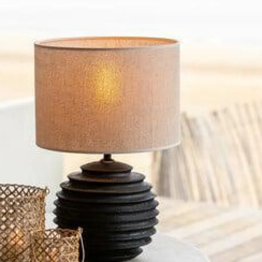 Light en Living Lampenkap cilinder 40-40-30 cm BRESKA parel wit New