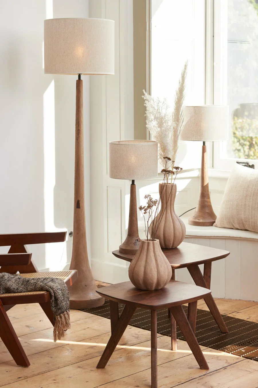Light en Living Lampenkap cilinder 40-40-30 cm BRESKA parel wit New