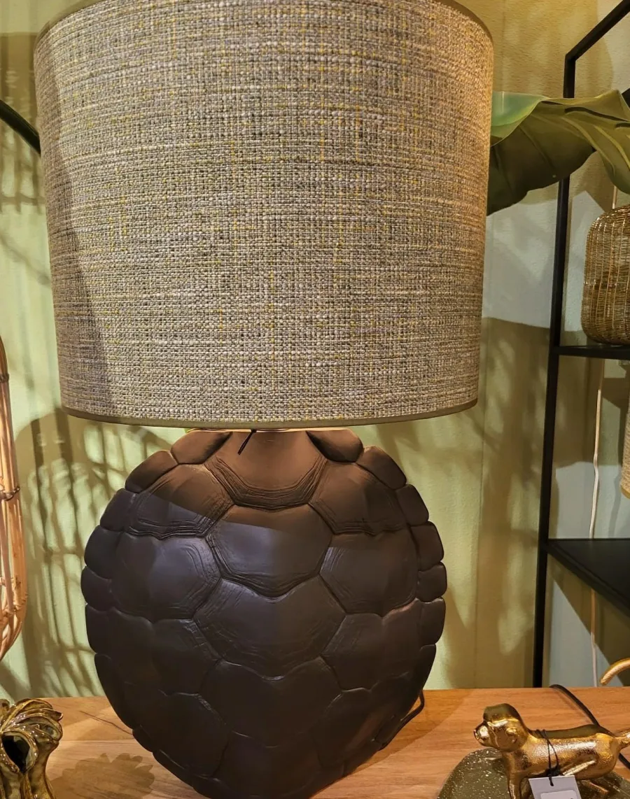 Light en Living Lampvoet TURTLE mat zwart 54,5 cm hoog Online