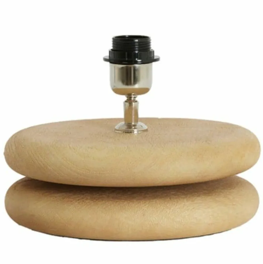 Light en Living Lampvoet Ø25x9 cm EBOLI hout mat naturel New