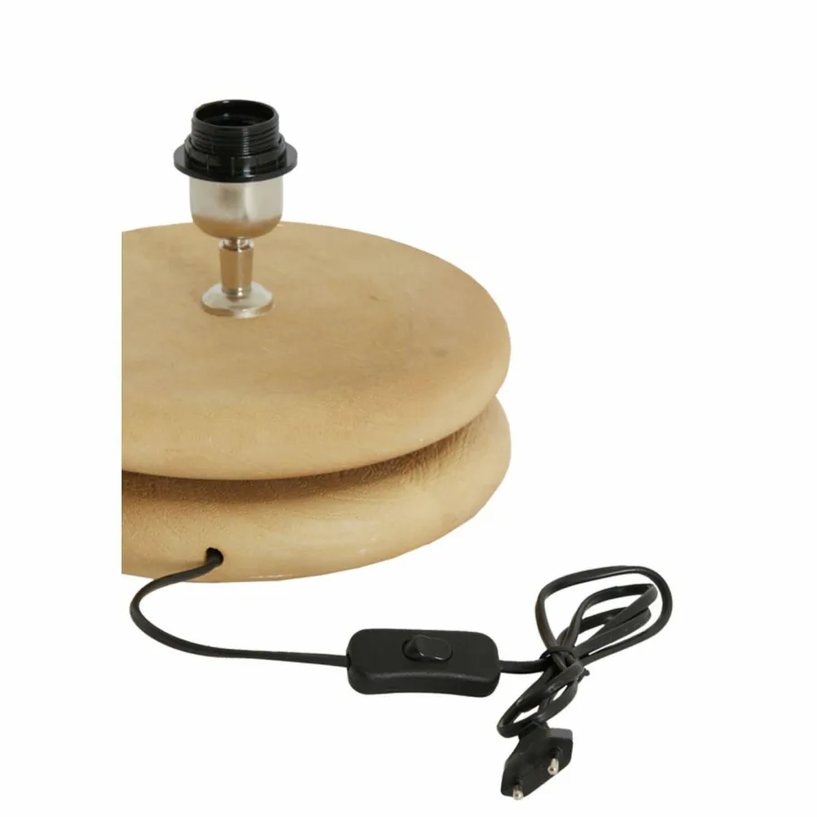 Light en Living Lampvoet Ø25x9 cm EBOLI hout mat naturel New