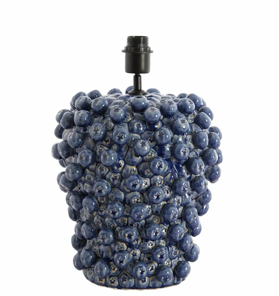 Light en Living Lampvoet Ø31,5x35 cm BERRIES keramiek donker blauw New