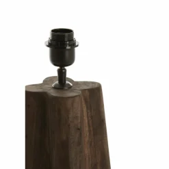 Light en Living Lampvoet 15x15x40 cm NAVELLI hout mat grijs/bruin New