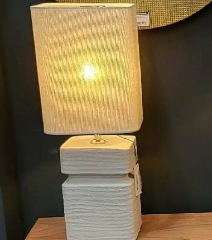 Light en Living Lampvoet 16x16x32 cm AMTA keramiek crème Best