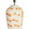 Light en Living Lampvoet Ø28X52 Cm Fish keramiek wit+oranje