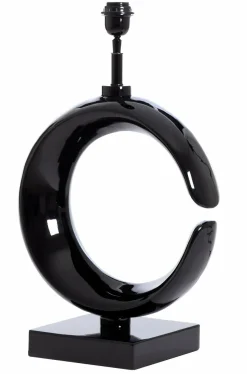 Light en Living Lampvoet 37x20x60 cm MAAN glanzend zwart Hot