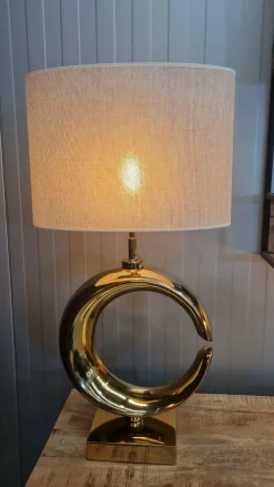 Light en Living Lampvoet 37x20x60 cm MAAN licht goud Discount