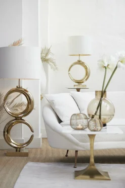 Light en Living Lampvoet 37x20x60 cm MAAN licht goud Discount