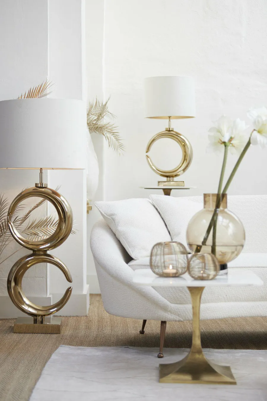 Light en Living Lampvoet 37x20x60 cm MAAN licht goud Discount