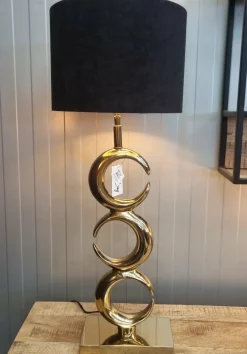 Light en Living Lampvoet 23x13x65 cm MAAN licht goud Best