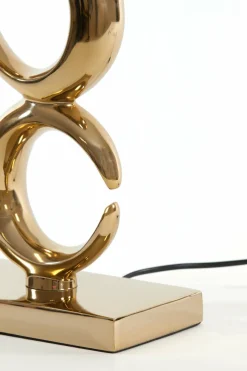 Light en Living Lampvoet 23x13x65 cm MAAN licht goud Best