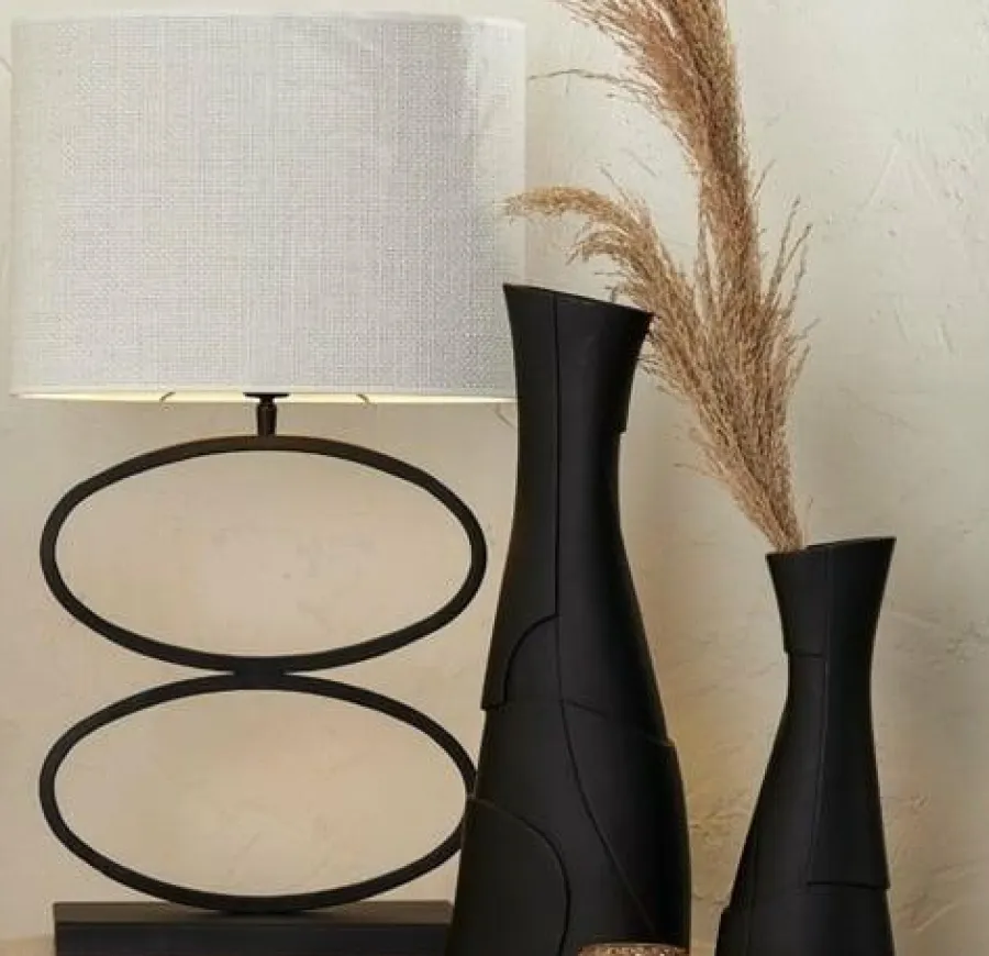 Light en Living Lampvoet STELIUS mat zwart - 33x17x42 cm Clearance