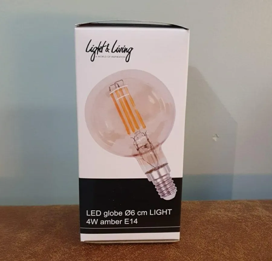 Light en Living LED globe Ø6 cm LIGHT 4W amber E14 Dimbaar Hot