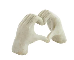 Light en Living Ornament 19x8x11,5 cm HANDS taupe grijs Hot