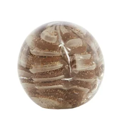 Light en Living Ornament Ø10X10 cm SAEL Glas Bruin+Creme+Glitter Discount