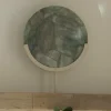 Light en Living Ornament op voet 35x12x50 cm GOUYA groen agaat+crème New